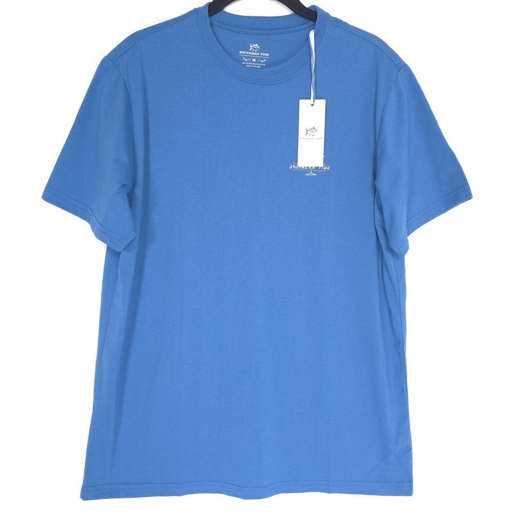 SOUTHERN TIDE New Firework Flight Graphic Tee Blue MEDIUM Women's‎ T-Shirt 10183